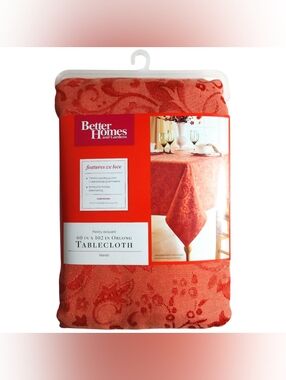 NWT Better Homes & Gardens Peach Paisley Oblong Rectangle Dining Tablecloth